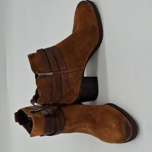 Sam Edelman Hannah Motorcycle Boots Mocha Latte / Dark Sienna 10